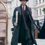 Mark Gatiss Bookish S01 Black Trench Coat