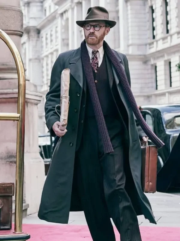 Mark Gatiss Bookish S01 Black Trench Coat