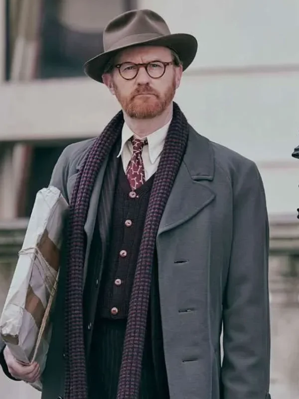 Mark Gatiss Bookish S01 Black Trench Coat