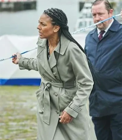 Marsha Thomason The Bay S05 Grey Coat