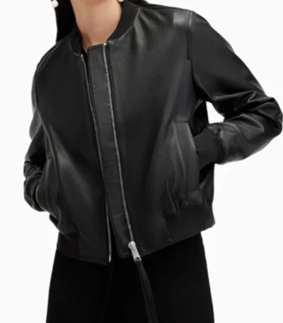 Martha Millan The Cleaning Lady S04 Black Bomber Jacket