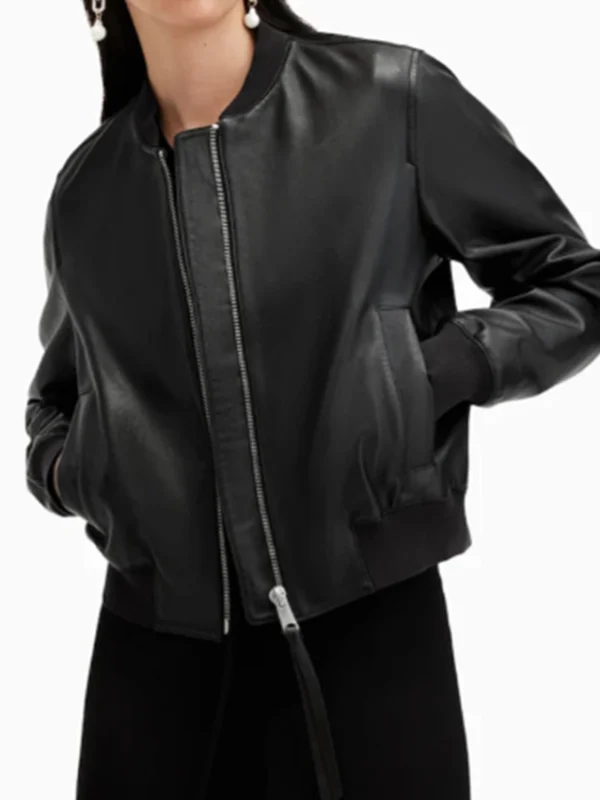 Martha Millan The Cleaning Lady S04 Black Bomber Jacket