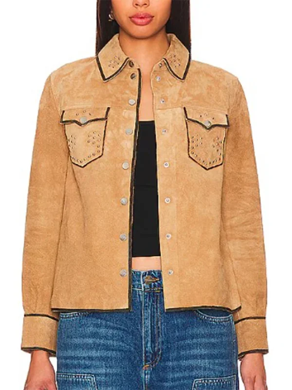 Martina Castro Ballard S01 Suede Trucker Jacket