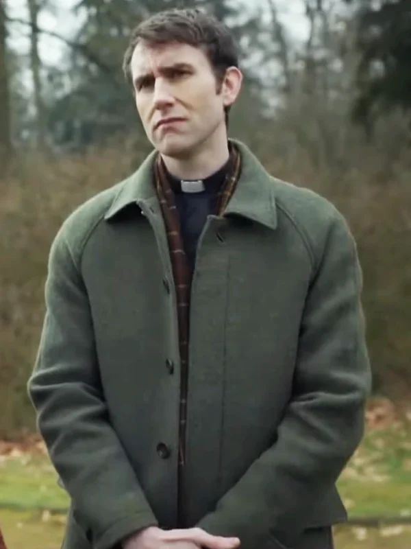 Matthew Lewis Murder Before Evensong S01 Green Coat