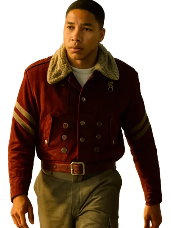Maximus Fallout S02 Red Shearling Jacket