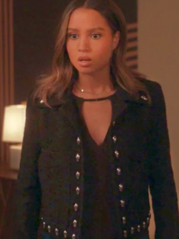May Grant 9-1-1 S09 Black Studded Jacket
