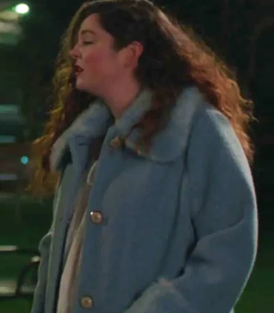 Megan Stalter Too Much S01 Blue Fur Coat