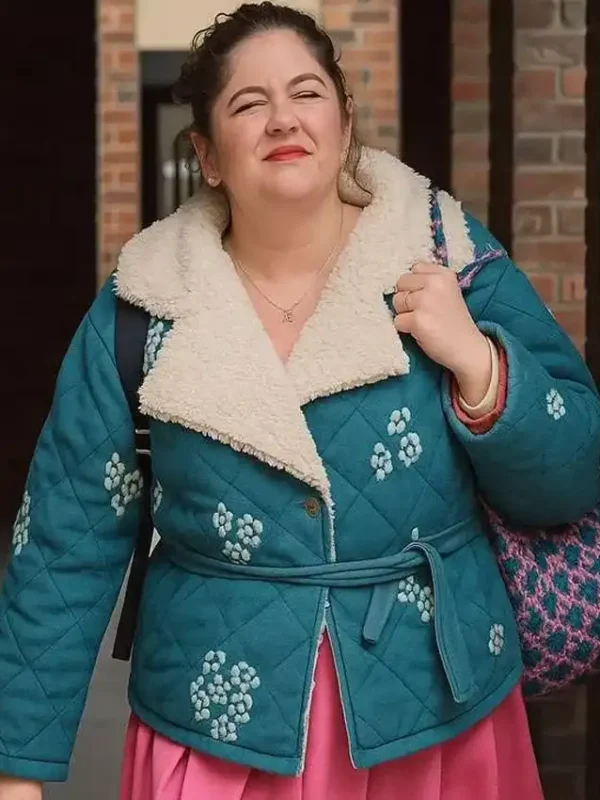 Megan Stalter Too Much S01 Blue Quilted Coat