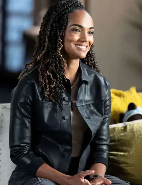 Mekia Cox The Rookie S07 Black Leather Jacket Mekia Cox The Rookie S07 Black Leather Jacket
