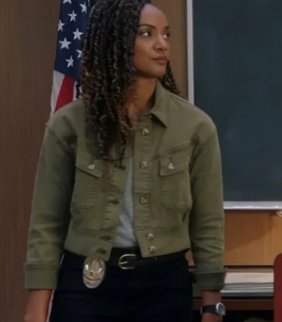 Mekia Cox The Rookie S07 Green Denim Jacket