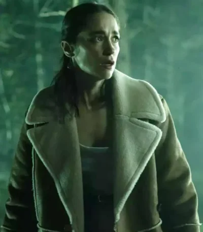 Melanie Scrofano Revival S01 Brown Shearling Coat