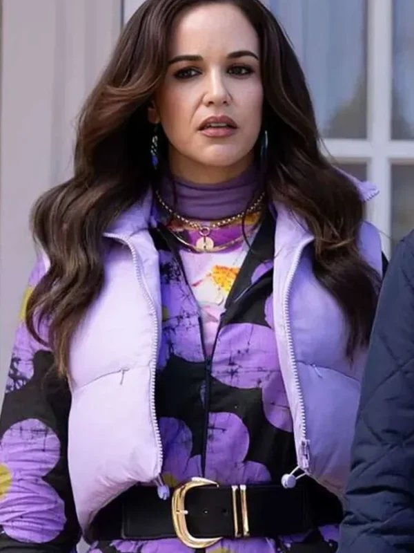 Melissa Fumero Grosse Pointe Garden Society Purple Puffer Vest