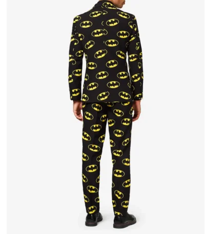 Mens Black 2 Piece Batman Style Suit