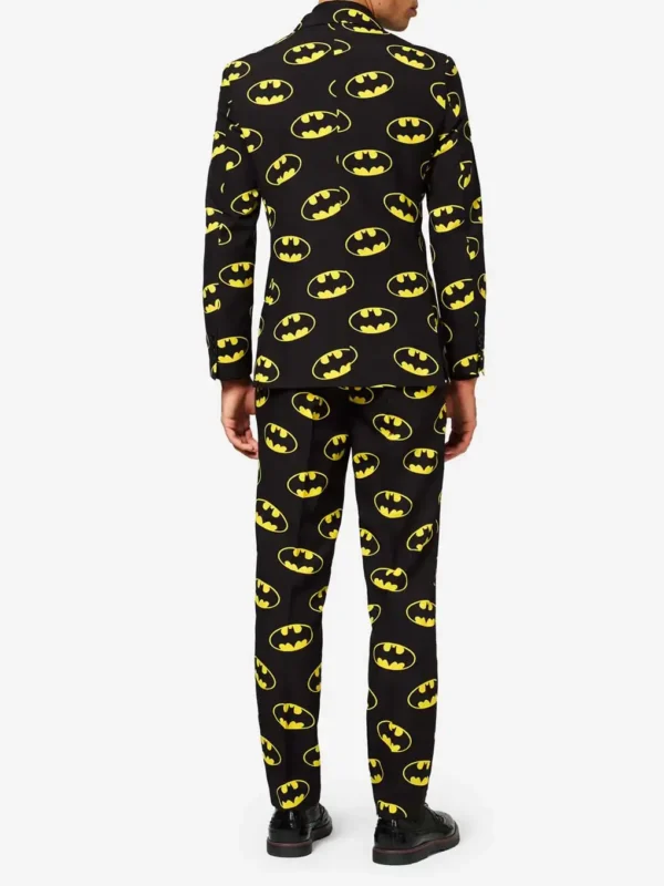 Mens Black 2 Piece Batman Style Suit