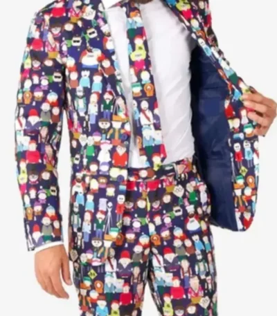 Mens South Park Pattern 2 Piece Suit