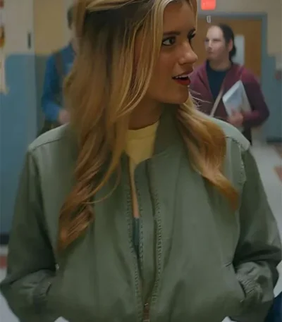 Mia Healey Motorheads S01 Green Bomber Jacket