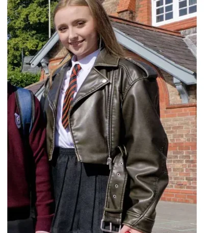 Mia-Louise G’wed S03 Black Leather Jacket