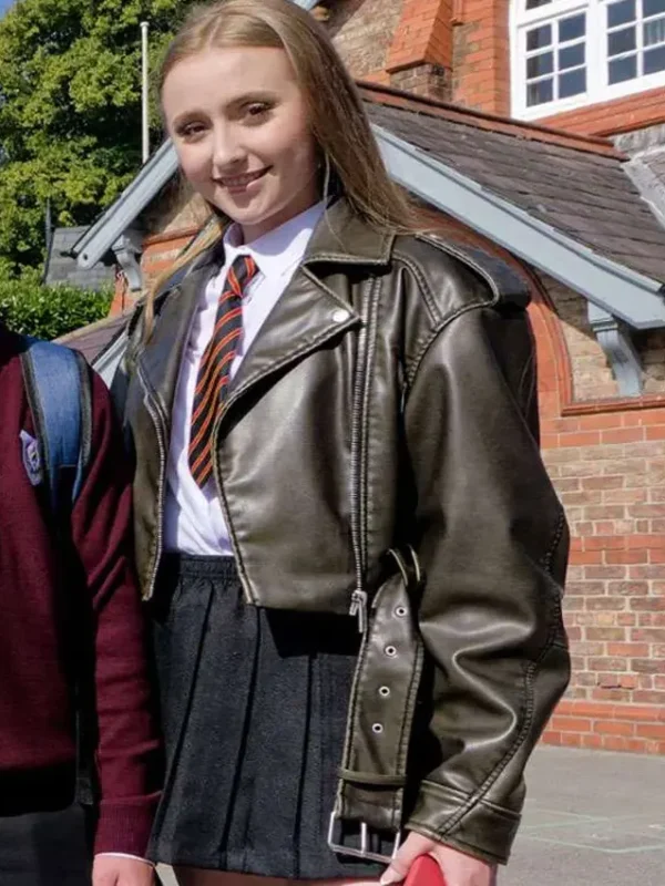 Mia-Louise G’wed S03 Black Leather Jacket
