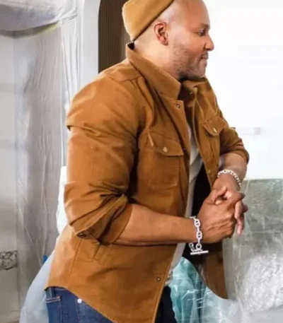 Michel Smith Boyd Rock the Block S06 Brown Jacket