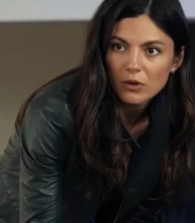 Monica Barbaro FUBAR S02 Black Leather Jacket