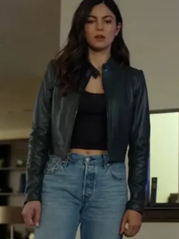 Monica Barbaro FUBAR S02 Black Leather Jacket
