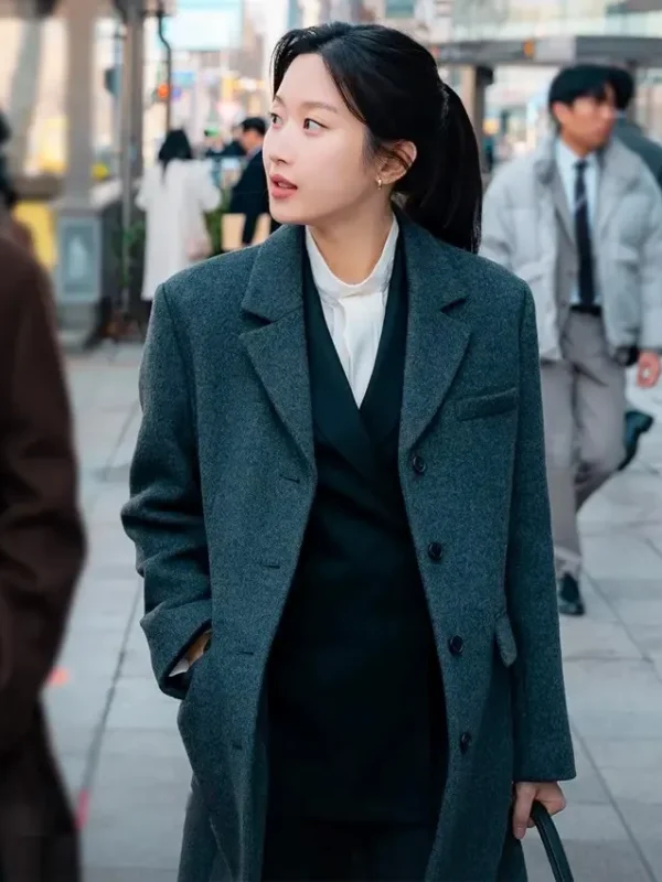Moon Ga-young Law and the City S01 Grey Wool Coat