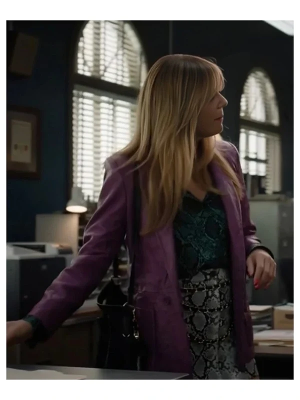 Morgan Gillory High Potential S01 Purple Leather Jacket
