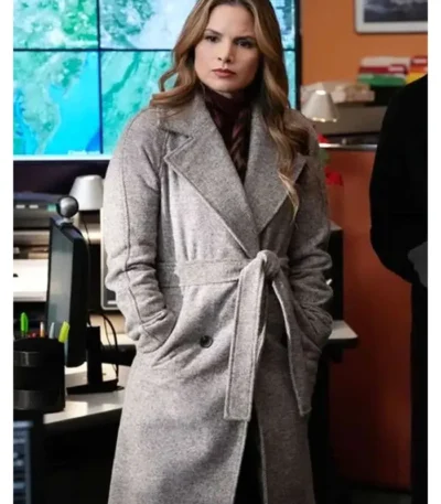 NCIS S23 Jessica Knight Grey Trench Coat