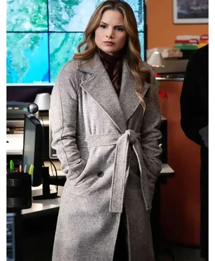 NCIS S23 Jessica Knight Grey Trench Coat NCIS S23 Jessica Knight Grey Trench Coat