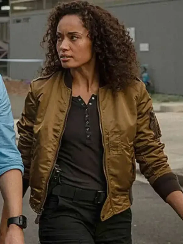 NCIS Sydney Michelle Mackey Brown Bomber Jacket
