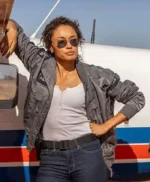 NCIS Sydney S03 Michelle Mackey Grey Bomber Jacket