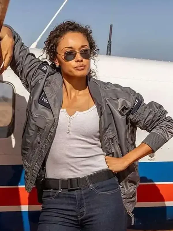 NCIS Sydney S03 Michelle Mackey Grey Bomber Jacket