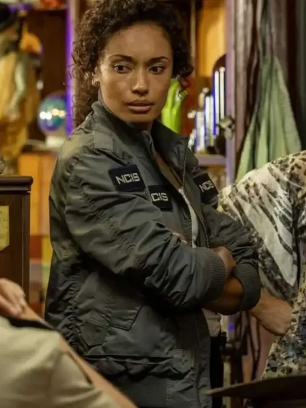 NCIS Sydney S03 Michelle Mackey Grey Bomber Jacket
