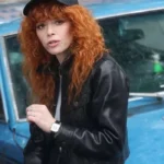Natasha Lyonne Poker Face S02 Black Leather Jacket