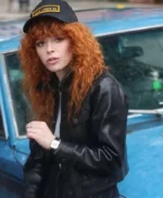Natasha Lyonne Poker Face S02 Black Leather Jacket
