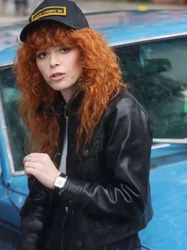 Natasha Lyonne Poker Face S02 Black Leather Jacket