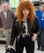 Natasha Lyonne Poker Face S02 Black Leather Jacket