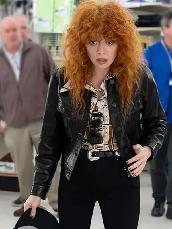 Natasha Lyonne Poker Face S02 Black Leather Jacket
