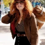 Natasha Lyonne Poker Face S02 Brown Suede Leather Jacket