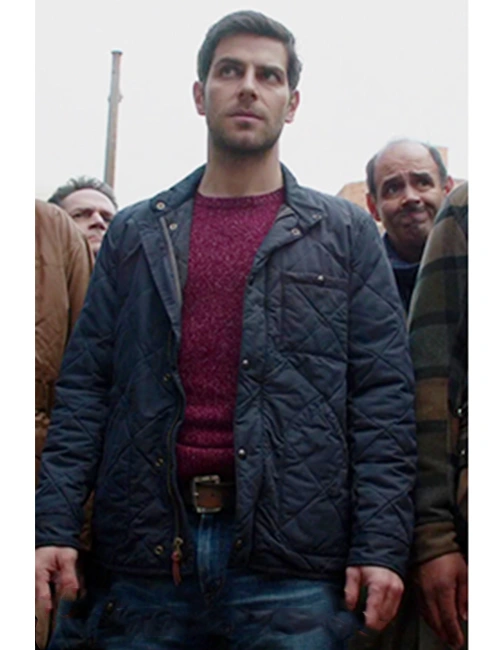 Nick Burkhardt Grimm S04 Blue Quilted Jacket