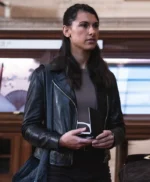 Nina Singh Art Detectives S01 Black Leather Jacket