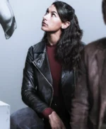 Nina Singh Art Detectives S01 Black Leather Jacket
