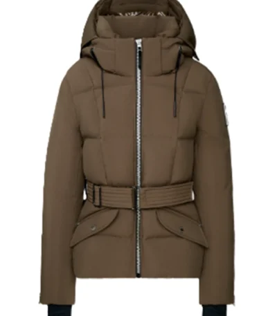 North of North S01 Brown Puffer Hooded Jacket