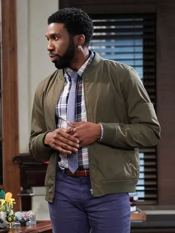 Nyambi Nyambi Night Court S03 Green Bomber Jacket