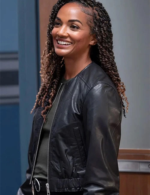 Nyla Harper The Rookie Black Leather Jacket