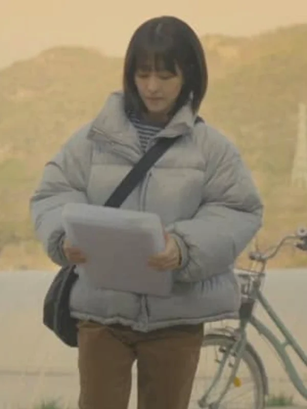 Park Bo-young Our Unwritten Seoul S01 Grey Puffer Jacket