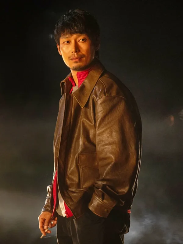 Park Hoon Trigger S01 Brown Leather Jacket