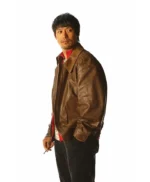 Park Hoon Trigger S01 Brown Leather Jacket