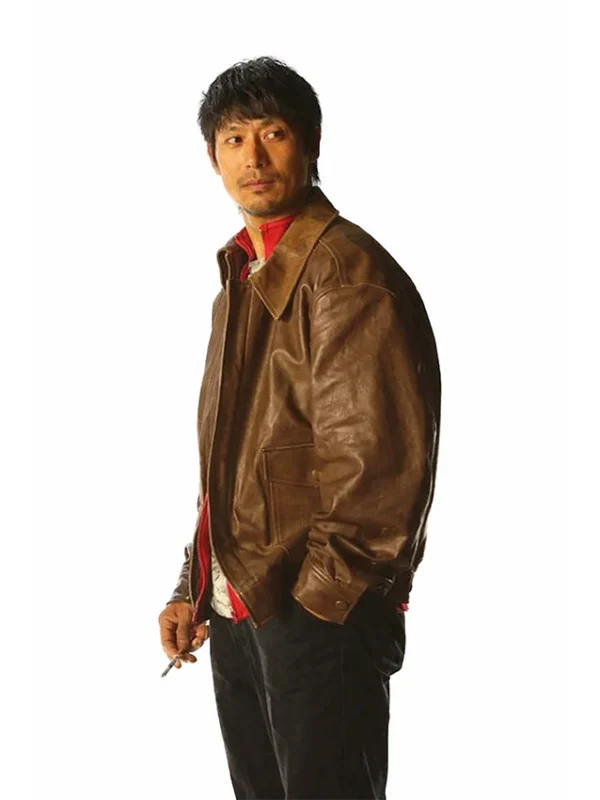 Park Hoon Trigger S01 Brown Leather Jacket