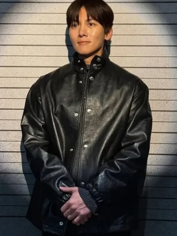 Park Tae-Jun The Manipulated Black Leather Jacket